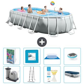 Intex Piscina Prism Frame Oval - 503x274x122 Cm - 9-piezas S674