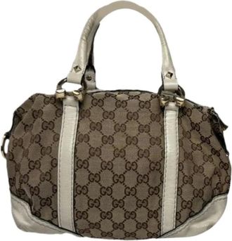 Gucci Pre-owned Handbags, female, Beige, Size: ONE SIZE Pre-owned Vintage Handbag