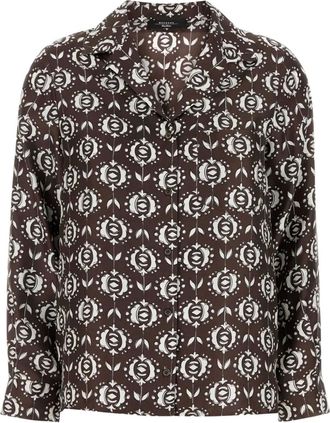 Max Mara Camicia a fiori - Marrone