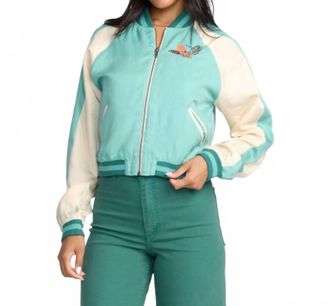 Billabong Dream Vacation Souvenir Jacket In Blue/white