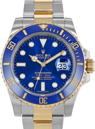 Rolex Pre-owned Rolex Submariner Date Automatic Chronometer Blue Dial Mens Watch 116613LB