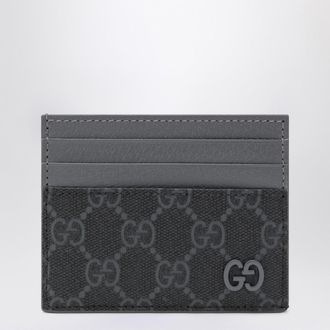 Gucci GG card holder with grey trims