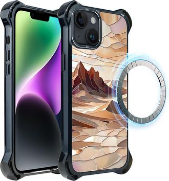 OEM Funda Ibizu Dropguard Ultra Para Iphone 14 Con Magsafe, Colores De Cristal, Color Desert Calm