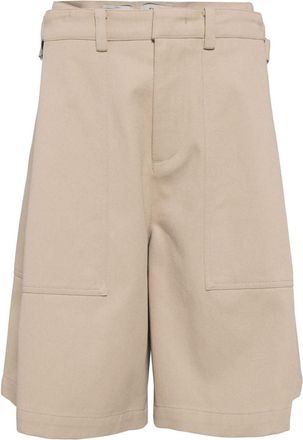 System straight-leg cotton bermuda shorts - men - Cotton - 46 - Brown