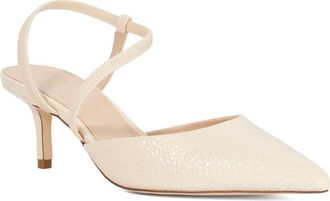 Dune London Womens Ladies Chasing - Pointed Toe Kitten Heel Court Shoes - Beige - Size UK 5