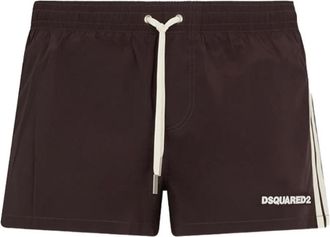 Dsquared2 Logo Boxer Midi Swim Shorts