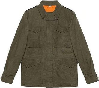 Gucci Short Street Style Plain Blazers Jackets Olive Green 475041-XD714-3017