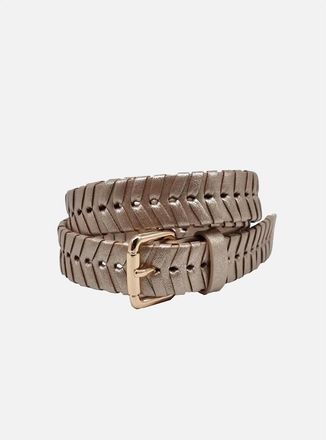 Nooki Design Womens Bradley Woven Belt-Gold - Size: ML