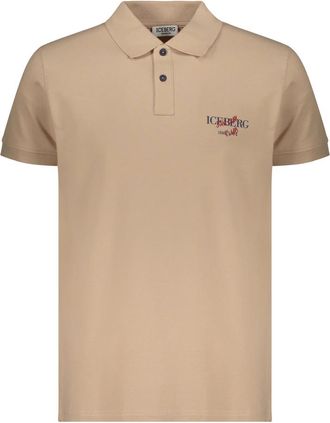 Iceberg Korte mouw polo - Heren - Polos - Beige - XL - Katoen - Tops