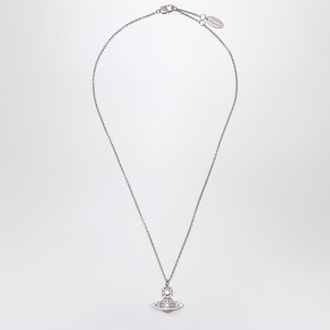 Vivienne Westwood Collana con ciondolo Orb platino con cristalli
