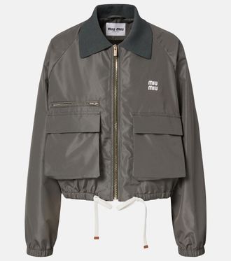 Miu Miu Logo technical blouson jacket