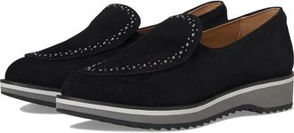 Johnston & Murphy Ulyssa Studded Loafer Womens Slippers Black : 9.5 M, Suede