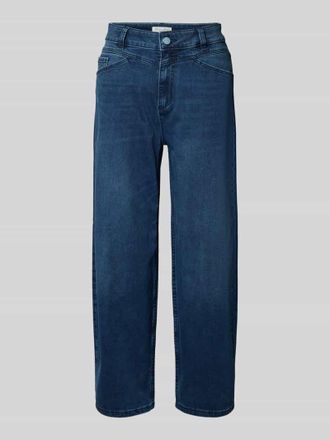 Christian Berg Straight Fit Jeans im 5-Pocket-Design in Marine Melange, Gr&ouml;&szlig;e 34/28