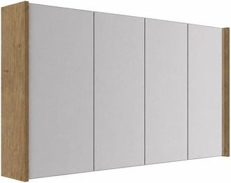 Saniclass Holz Frame Spiegelkast - 140x63x16cm - inclusief zijpanelen - Eiken natural