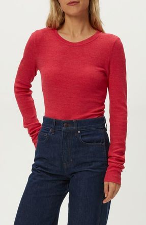Michael Stars Juliet Long Sleeve Thermal Tee in Poppy at Nordstrom, Size X-Small