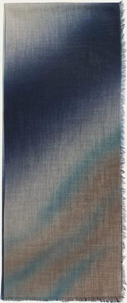 PIACENZA 1733 Mens Cashmere Degrade-Motif Eyelash Fringe Scarf