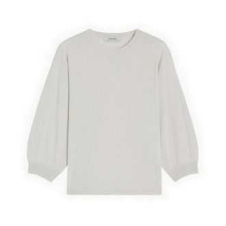 Max Mara S Sweater - Dames - Ronde hals truien - Beige - S - Wol - Truien & Vesten