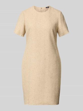 Joop Etuikleid in Bouclé-Optik mit Rundhalsausschnitt in Sand, Größe 34