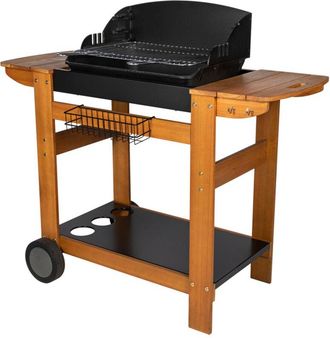 Somagic Somagic - Barbecue a carbonella + carrello porta legna, senlis