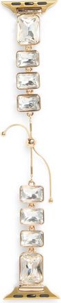 Nordstrom Rack Large Crystal Smartwatch Band in Clear- Gold at Nordstrom Rack