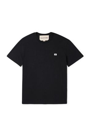 Valentino Garavani Logo-Appliquéd Cotton-Jersey T-Shirt