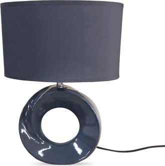 Lewis's Phoebe Ceramic Table Lamp - Grey | TJ Hughes
