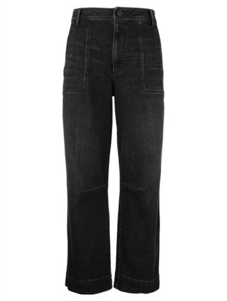 Kut from the Kloth Womens Ashton Wide Leg Barrel Jean In Grinning