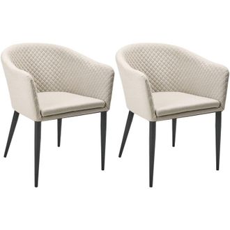 Beliani Beliani - Set di 2 poltrone moderne per esterni e interni Tessuto Struttura nera Beige Tuluni