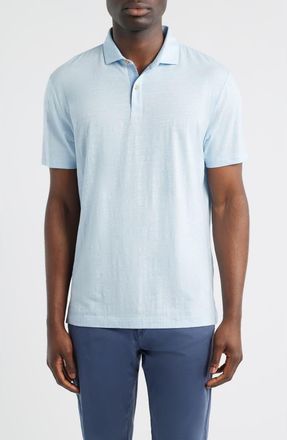 Johnnie-O Starnes Heathered Cotton Blend Polo in Zen at Nordstrom, Size Xx-Large