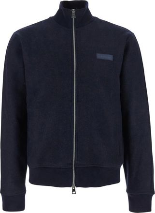 Givenchy Sweatshirt met rits - Heren - Vesten met rits - Blauw - L - Wol - Hoodies & sweatvesten