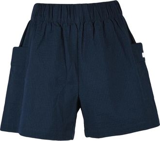 Emporio Armani Casual Shorts - Dames - Korte Broeken - Blauw - L - Katoen - Korte Broeken