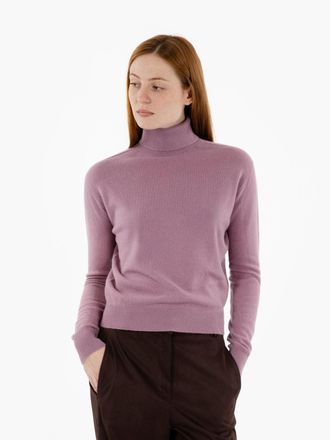 Kaos Maglione dolcevita in lana malva