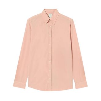 Brooks Brothers Slim Fit Katoenen Geverfd Overhemd - Heren - Casual Overhemden - Rood - M - Katoen - Overhemden
