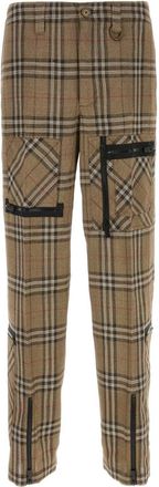 Burberry Mens Embroidered Viscose Blend Cargo Pant - Tan - Size EU 50 (Mens)