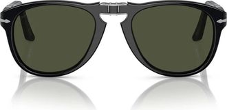 Persol Sunglasses, unisex, Black, Size: 54 MM Po0714 Folding Sunglasses