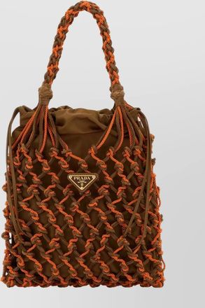 Prada dual texture mesh shoulder bag