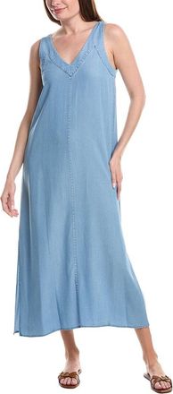 DKNY Double V-Neck Maxi Dress