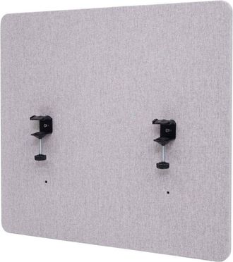 Hhg Hhg - Separador Ac&uacute;stico De Escritorio 943, Mampara De Privacidad Para Escritorio, Doble Pared De Tela/textil, 65x60cm Gris