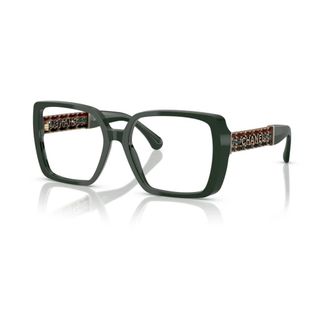 Chanel Glasses, female, Green, Size: 53 MM Optical Frame