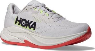 Hoka One One Rincon 4 Running Shoe in Frost /Neon Yuzu at Nordstrom, Size 10.5
