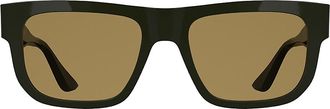 Calvin Klein Mens Modified Rectangle Sunglasses - Green