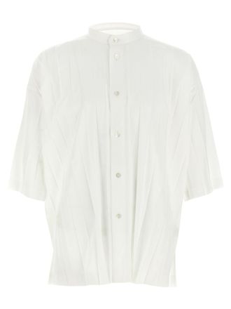 Homme Pliss&eacute; Issey Miyake Edge Shirt T-Shirt White