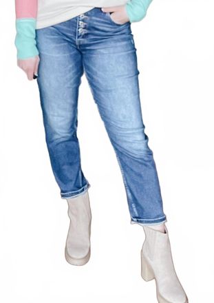 Flying Monkey Samantha Straight Leg Jean In Medium Wash