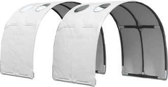 vidaXL T&uacute;nel De Cama 2 Uds. Blanco Poli&eacute;ster Vidaxl