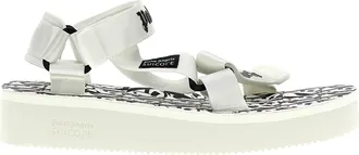 Palm Angels Bicolor Polyester Flat Womens Sandals