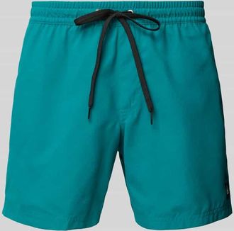 Quiksilver Badehose mit Label-Detail und elastischem Bund in Gruen, Größe XXL