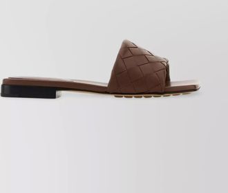 Bottega Veneta leather flat slides