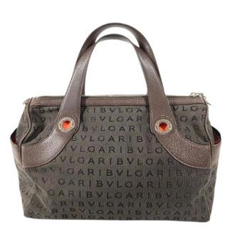 Bulgari Pre-owned Handbags, female, Brown, Size: ONE SIZE Pre-owned Logomania Handbag