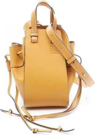 Loewe Pre-owned Bucket Bags, female, Yellow, Size: ONE SIZE Pre-owned Leather handbags
