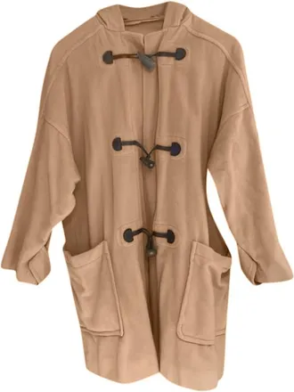 Burberry s Vintage Beige Cashmere Blend Duffle Coat Size M
